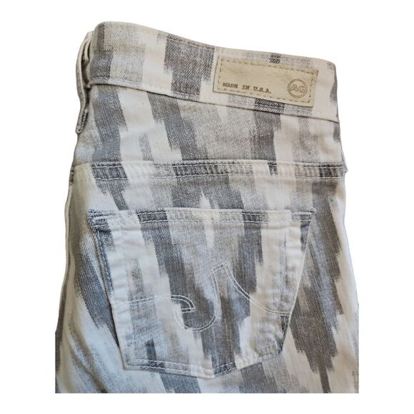 AG Adriano Goldschmied The Stilt Cigarette Leg Ikat Printed Jeans Size 25 - Picture 3 of 6